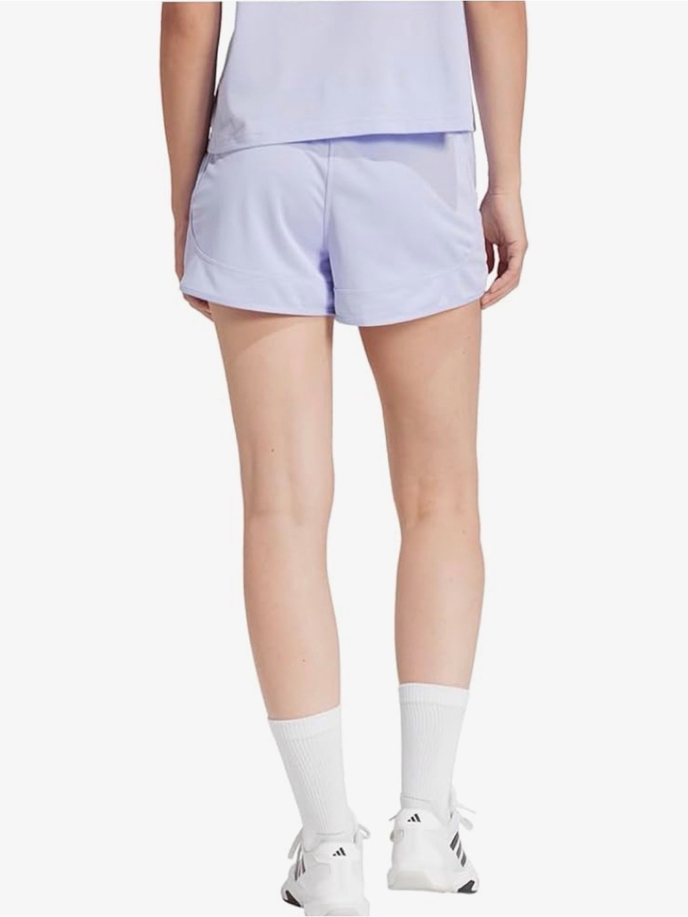 Adidas Women's Pacer Essentials Knit High-Rise Shorts 5” Lavender JC9582 Size M - Picture 2 of 10